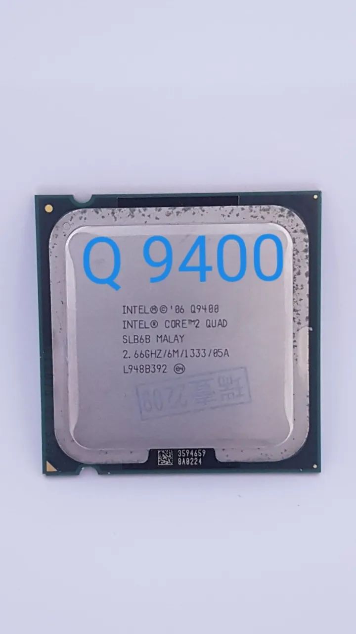 Processador Intel Core 2 Quad- Q-9400, 6M cache e barramento de 1333 Mhz.
