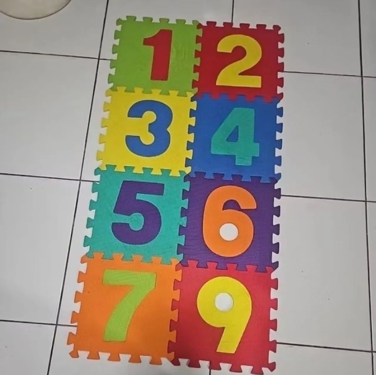 Tapete Eva Infantil com números, 8 peças