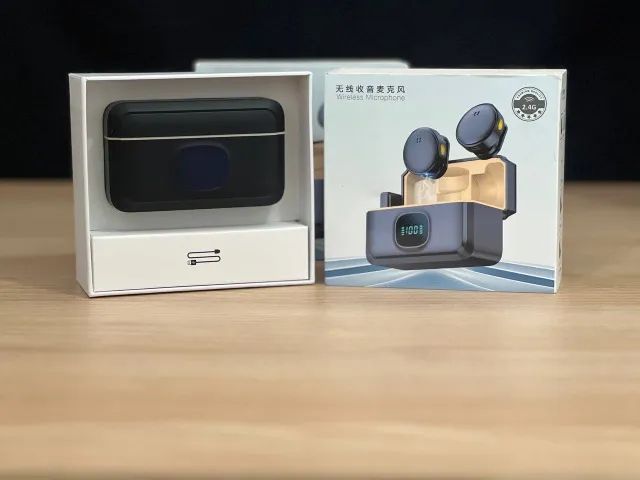 Lapela dupla sem fio - Microfone de lapela magnético  - Garantia - Foto 3