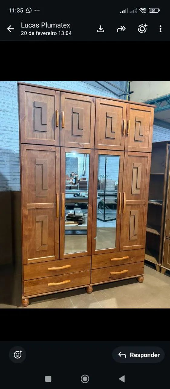 Guarda roupa novo em madeira,alto padrão 