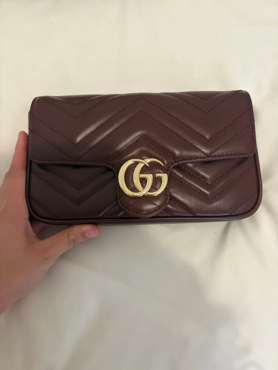 bolsa luxo gg marmont vinho