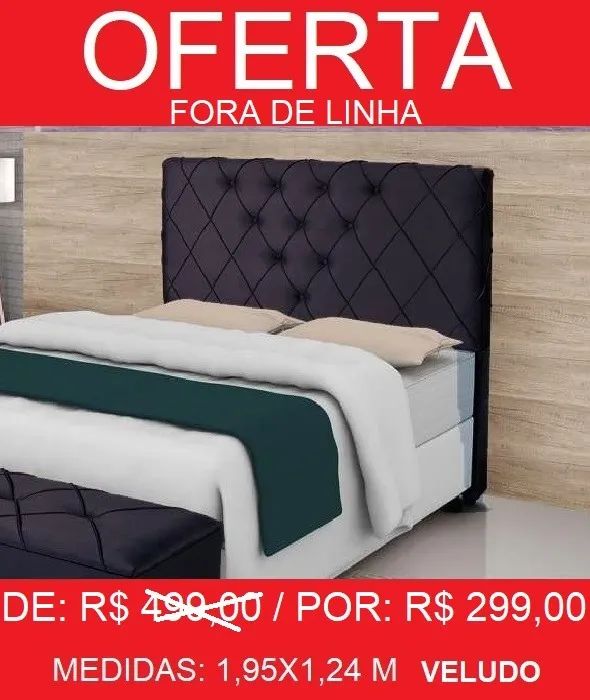 Cabeceira estofada para cama king - super oferta - Foto 3