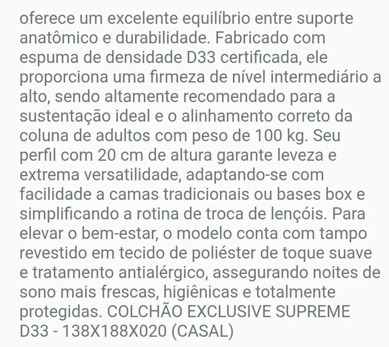 Colchão D33 100% Espuma - Foto 2