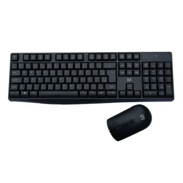 Kit Teclado e Mouse Sem Fio 2.4ghz Multimidia Usb Multilaser Preto Com Pilhas - Foto 2