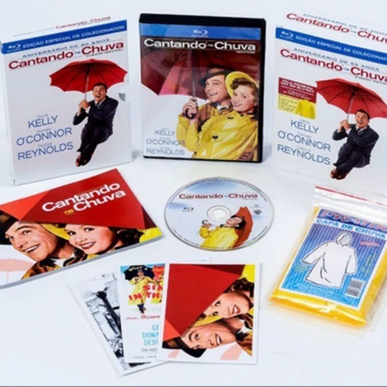 Cantando na Chuva Bluray Gift Set Nacional c/ capa de chuva - CDs