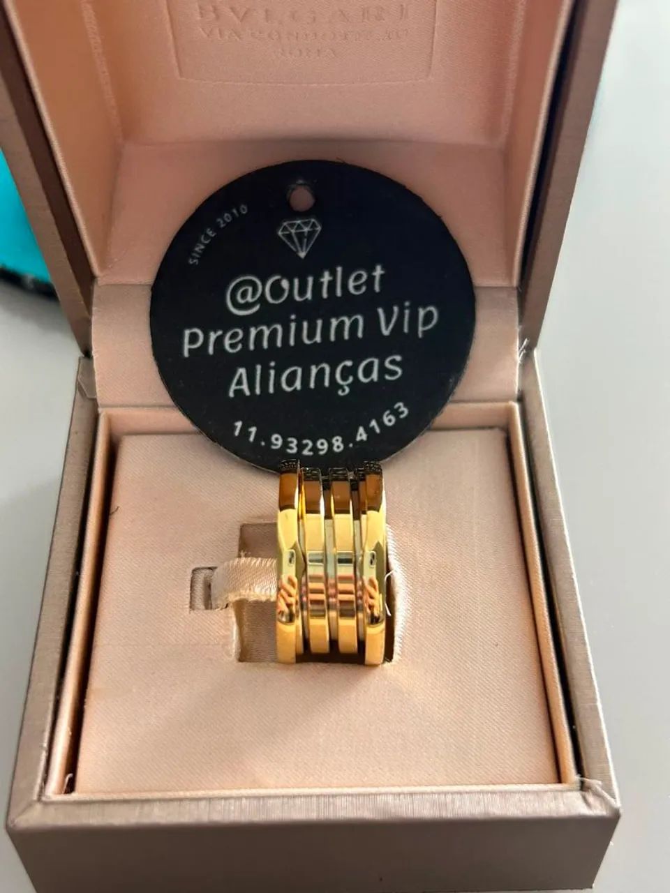 Bvlgari anel bzero1 com molas flexíveis dourado - Foto 4