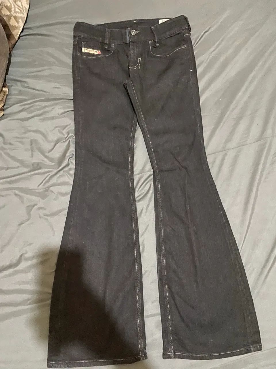 Calça Flare Preta Diesel