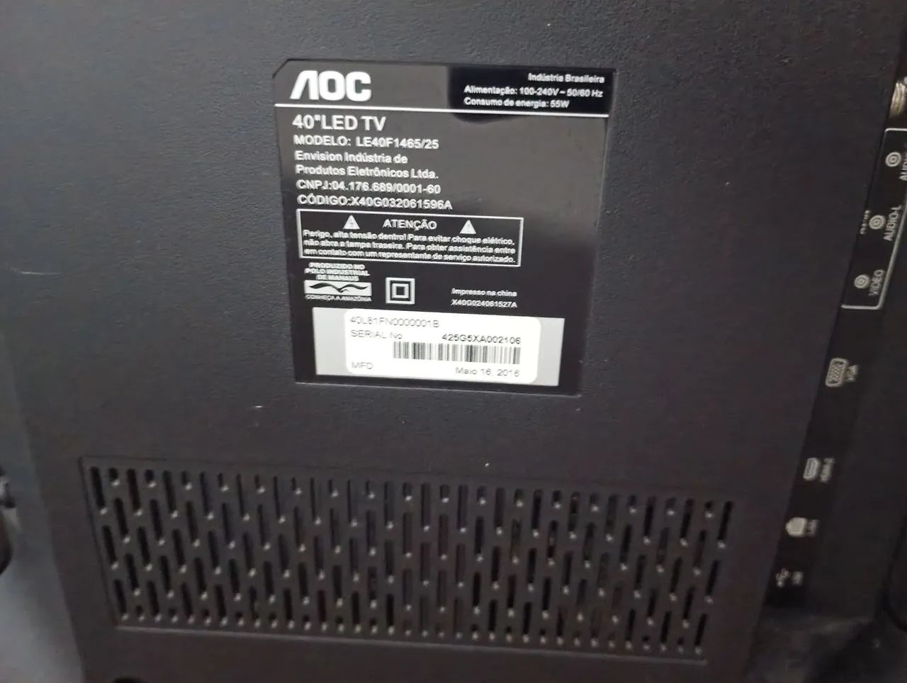 Tv AOC 40 polegadas não é smart - Foto 2