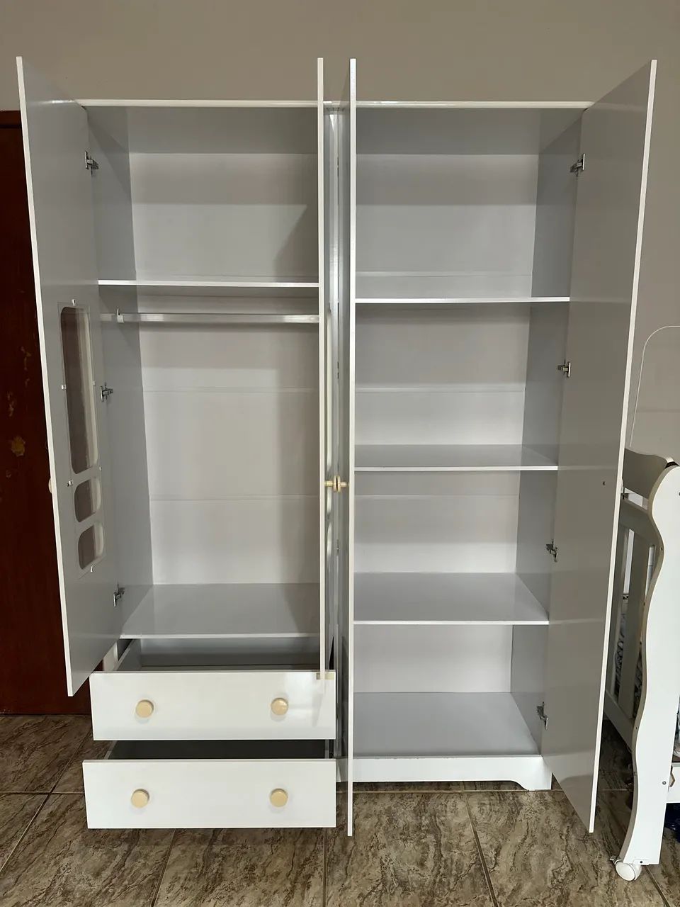 Guarda roupa infantil branco  - Foto 2