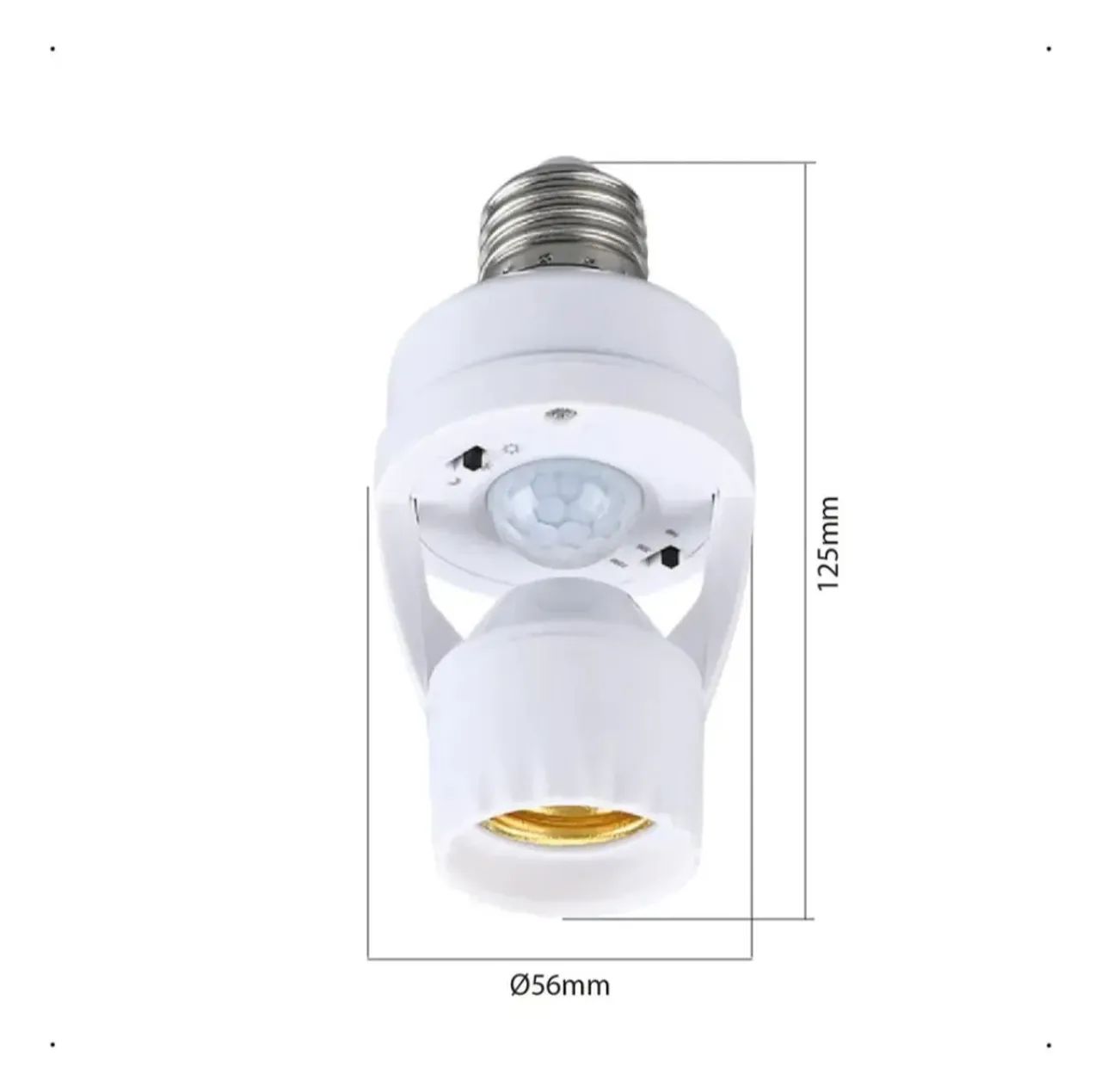 SOQUETE COM SENSOR DE PRESENÇA E27 BIVOLT - Foto 3