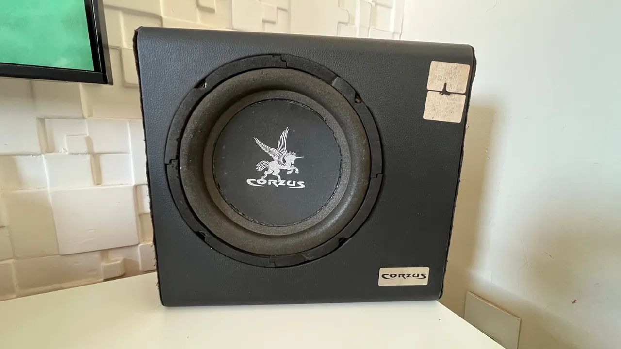 Caixa Amplificada Automotiva Corzus CXS 200 Slim 8'' Polegadas 200W RMS
