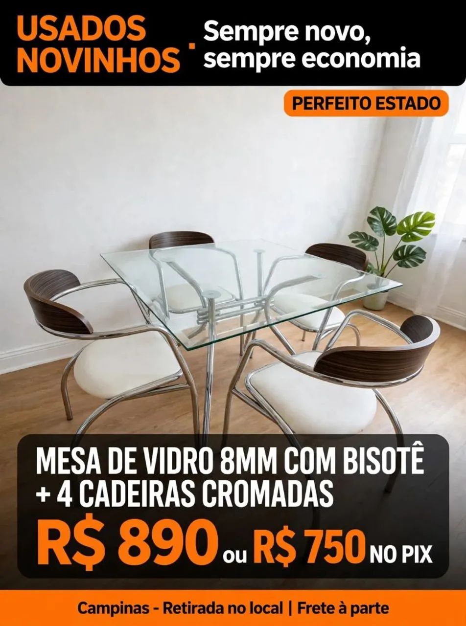 Mesa de vidro 