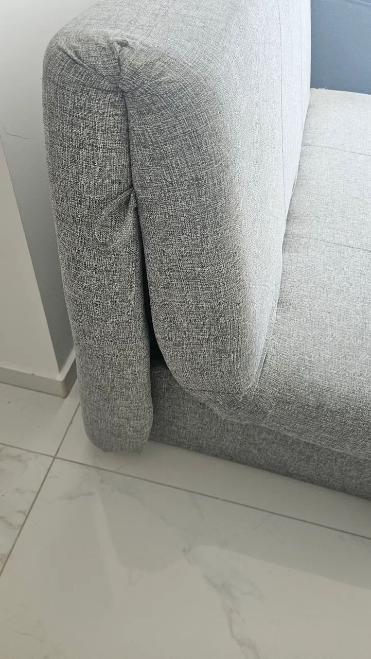 Sofá-cama tok&stok cinza claro  - Foto 2