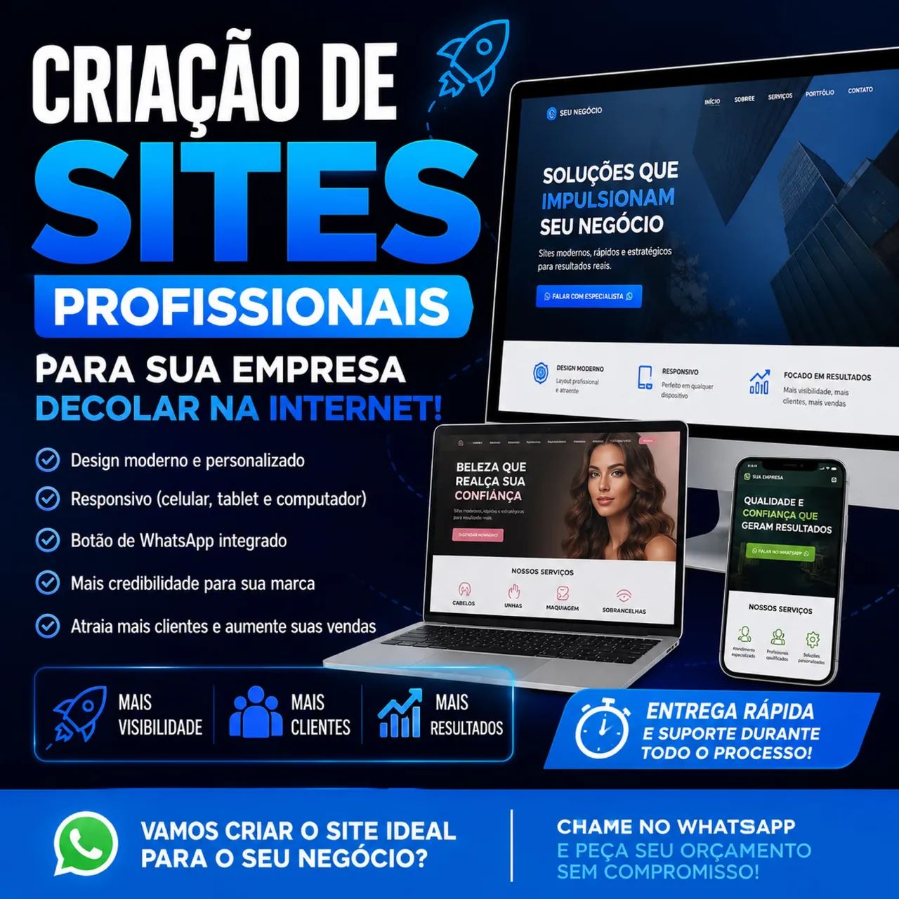 Criação de Sites Profissionais para Empresas e Negócios 