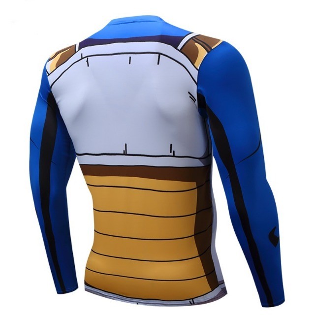 Camisa de Compressão Vegeta Dragon Ball Z Rashguard Elastano Manga Longa - Foto 4