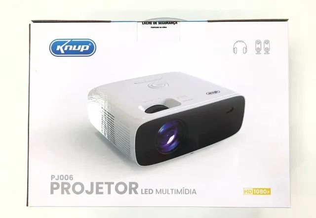 Projetor Led 10200 Lumens Espelhamento Android e iOs Knup Hd 1080p Novo na Caixa - Foto 2