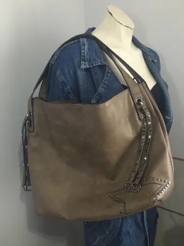 Bolsa sintética marrom 