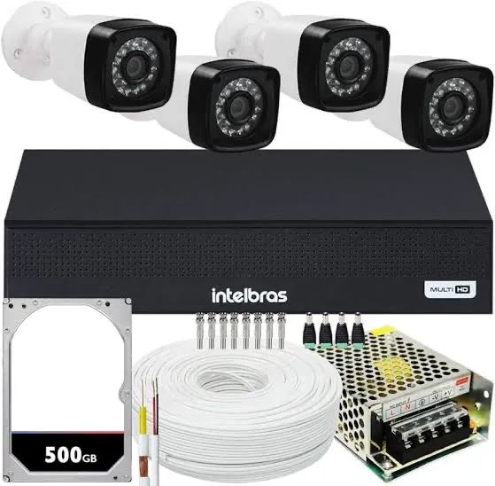 Kit 4 Câmeras Intelbras Full HD 