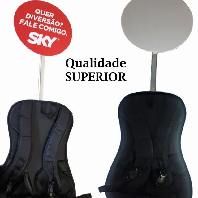 Mochila Propaganda Pirulito Colete Placa Caixa Móvel Volante