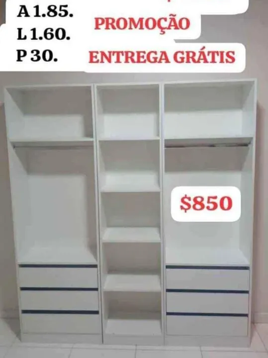 CLOSET MÉDIO COM FUNDO