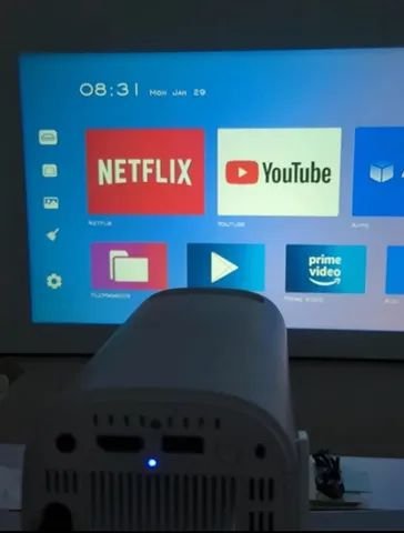 PROJETOR P30! ANDROID 11. BLUETOOTH. WI-FI. SOM INTEGRADO. GRANDE PROJEÇÃO E BRILHO! - Foto 2