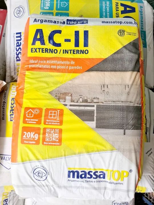 Argamassa ac 2 20kg Massa top R$ 18,80 à vista-R$22,50 cartão 