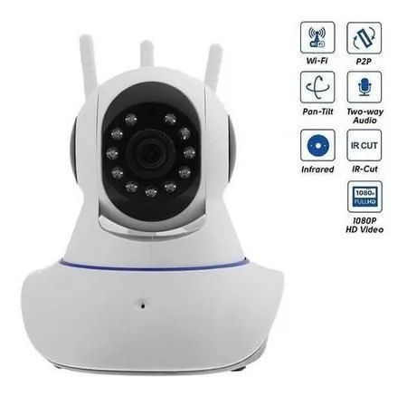 Câmera wi-fi babá eletrônica com sensor de movimento e visão noturna - Foto 2