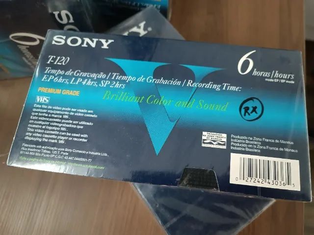 8 Fitas de Video Cassete VHS Virgens - Sony T-120 - Foto 3