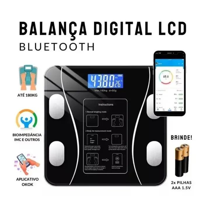 Balança de bioimpedância com app 