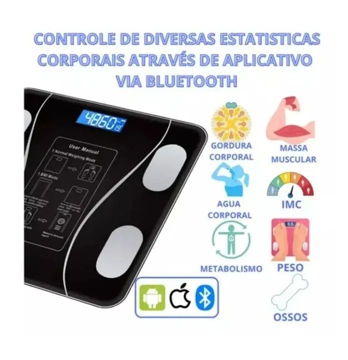 Balança de bioimpedância com app  - Foto 2