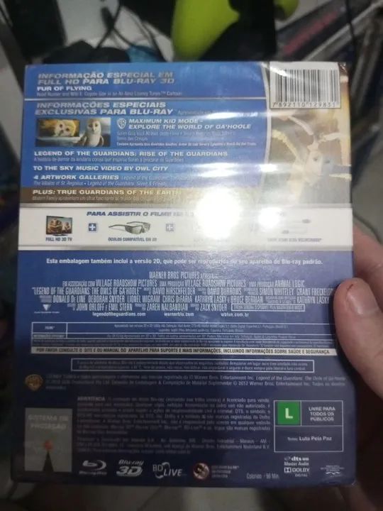 Blu Ray 3D + Blu Ray a lenda dos guardiões lacrado - Foto 2
