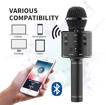 Microfone de karaokê, frete Grátis