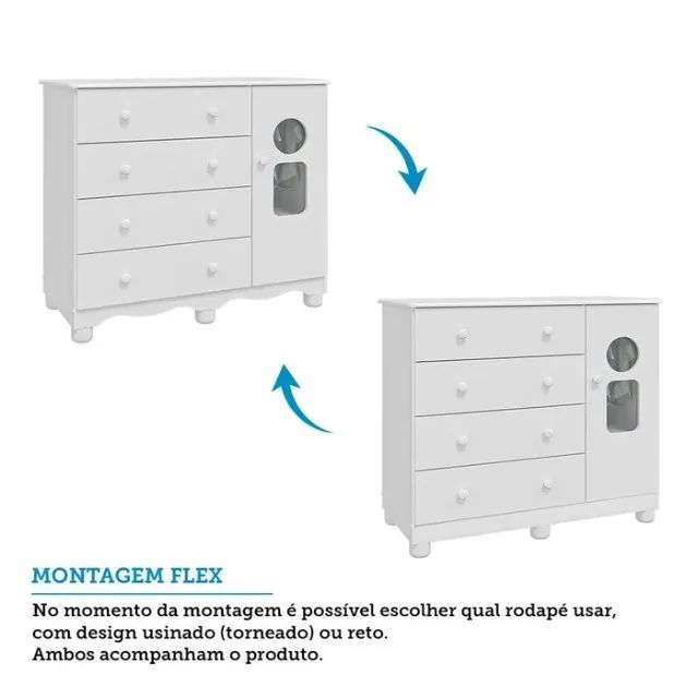 Comoda Tedy 100% MDF - Peroba - Foto 4