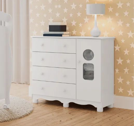 Comoda Tedy 100% MDF - Peroba - Foto 2