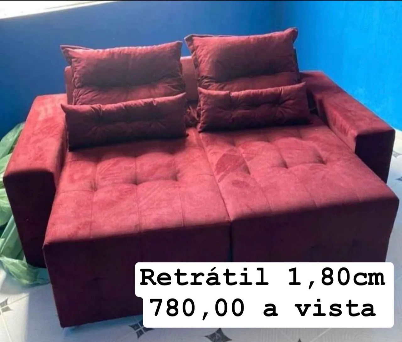 Sofá retrátil 1,80cm de fábrica  - Foto 3
