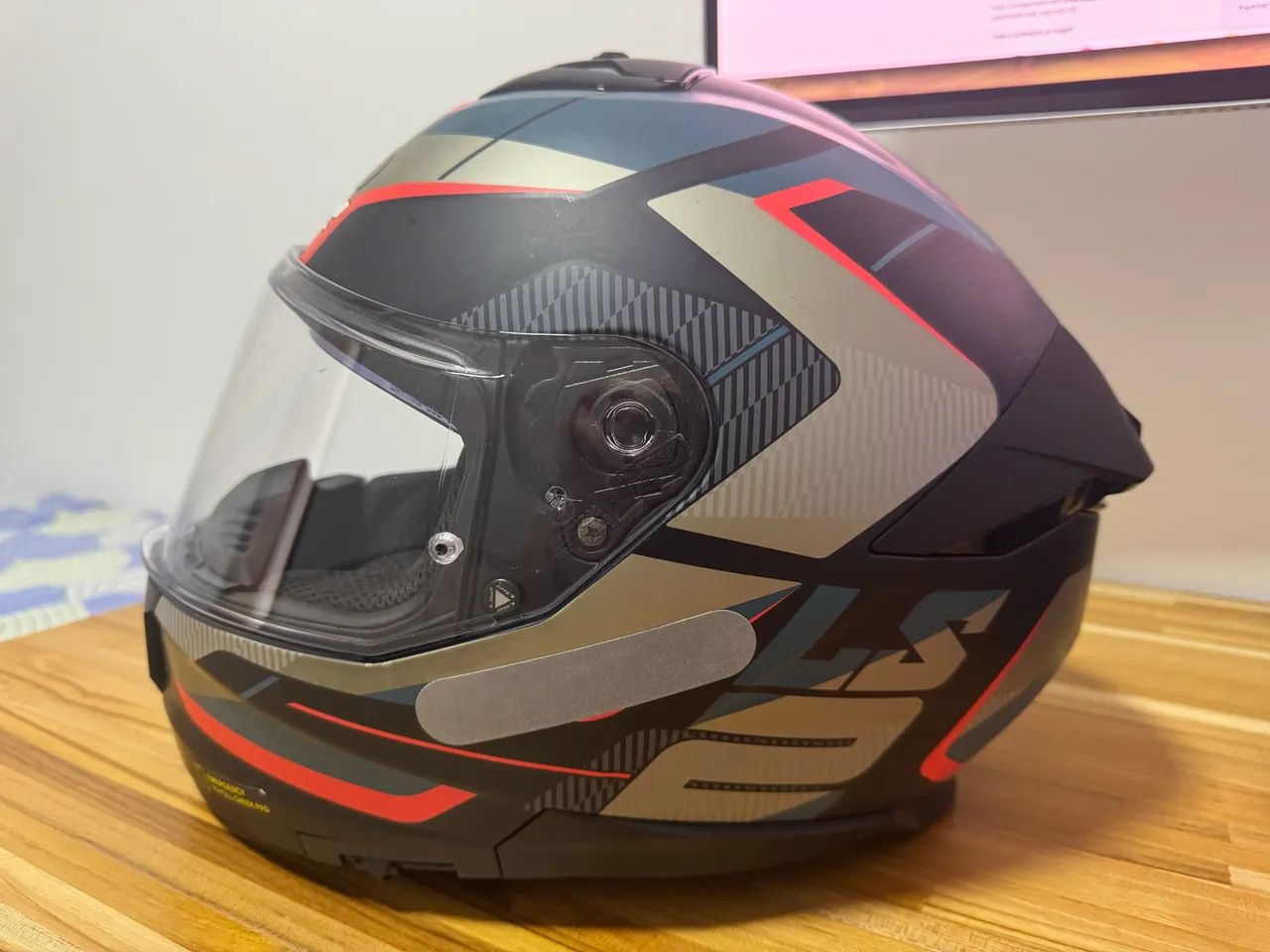 Capacete LS2 Stream II - Tamanho 62 - Óculos interno - Foto 4