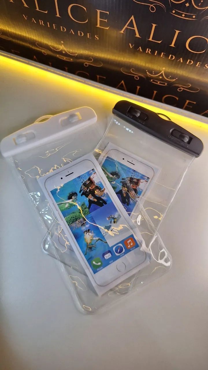 Capa de celular para chuva 