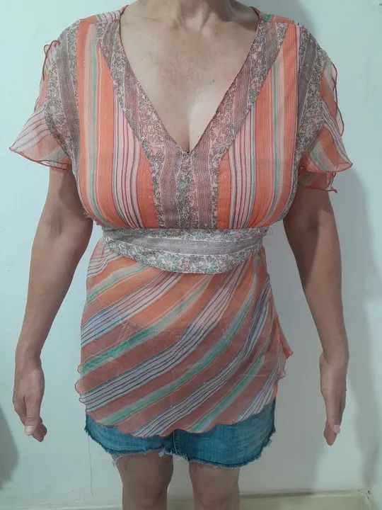 Kit com 2 blusas feminina mais sofisticada