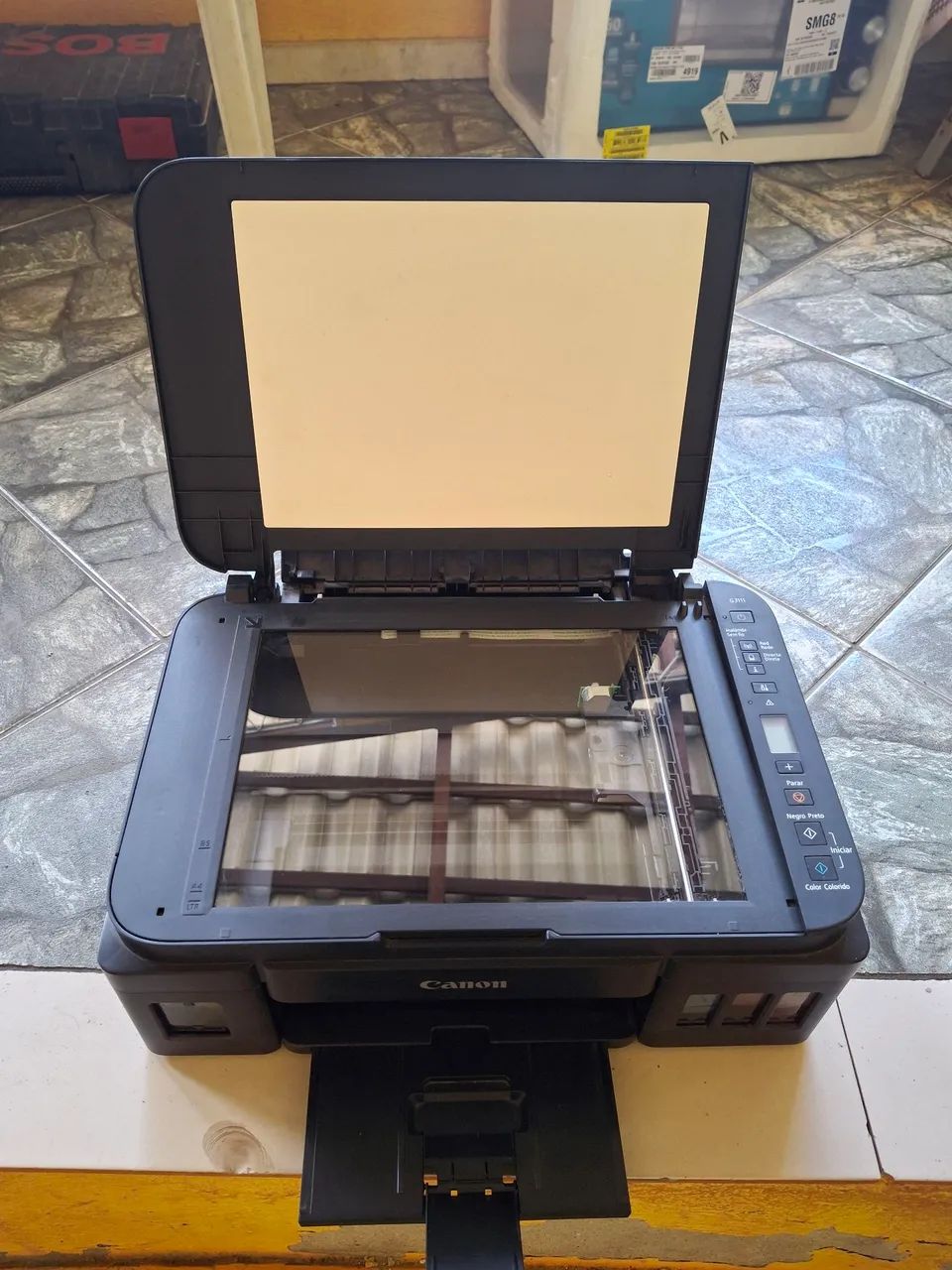 Impressora cannon (retirada de peças), funciona mas nn sai impressâo.