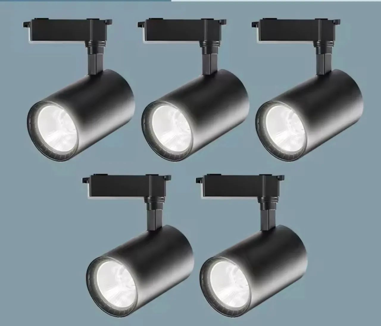 Kit com 5 spot  LED para trilho eletrificado 40w luz neutra 220v