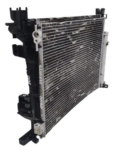 Radiador E Condensador Sandero Logan Detalhe 2014 2021 0098 - Foto 5
