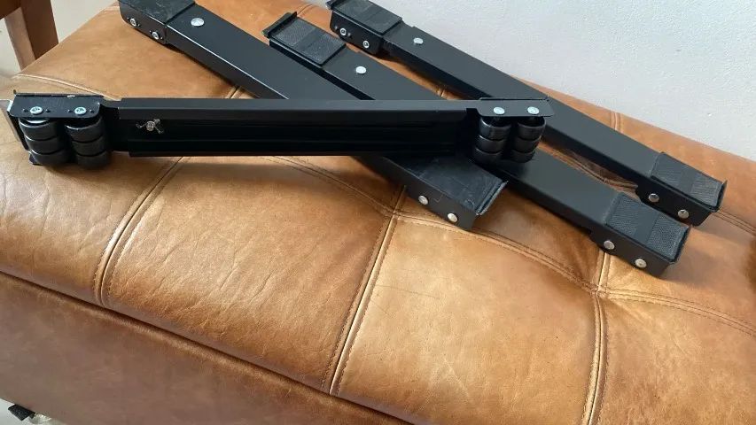 2 Conjuntos de Suportes de Base com Rodinhas para Geladeira e Máquina de Lavar - Foto 2