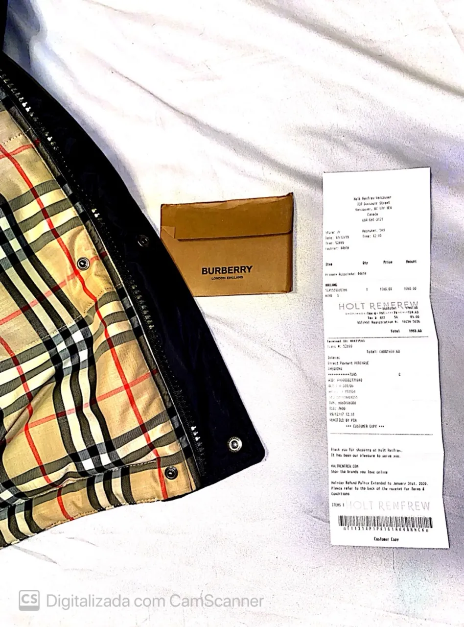 Jaqueta Burberry com estampa clássica