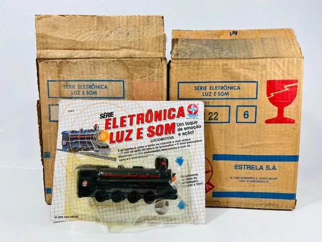 Serie Eletrônica Luz e Som Estrela , Brinquedo Raro Novo !! Lacrado !! Locomotivas