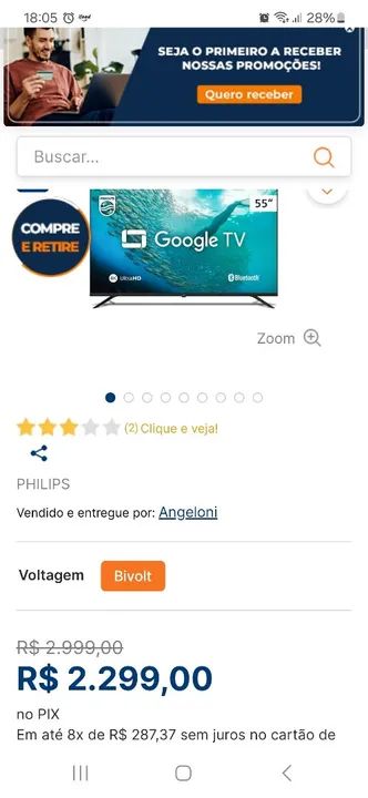 TV com 3 meses se uso.  - Foto 2