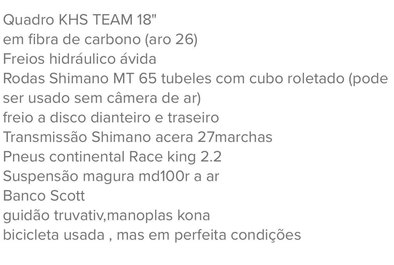 OPORTUNIDADE KHS Team Carbon 18 aro 26 - Foto 4