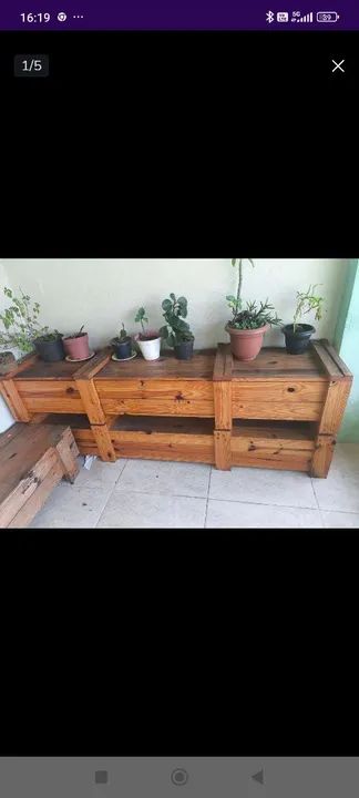 Aparador de madeira rústica para decoração - Foto 5