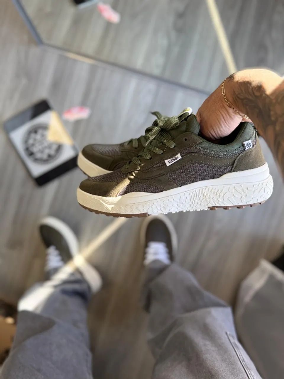 Tênis Vans Verde Musgo Masculino Linha Premium