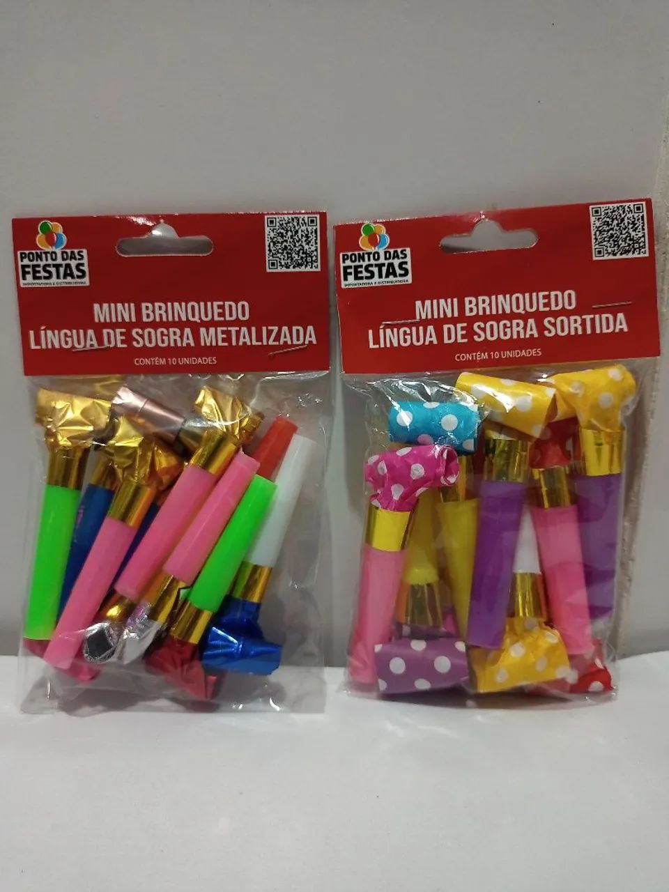 Mini Brinquedos Apito, Corneta e Língua de Sogra - Foto 3