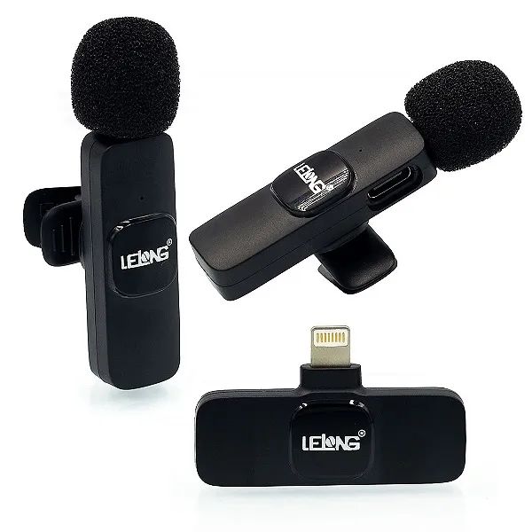 Microfone Lapela Duplo Sem Fio Para Celular iPhone - Lelong LE-932 em São Luís ma - Foto 2